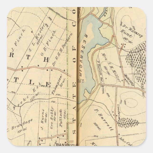 Sticker Carré Bedford, New York 5 (Devant)