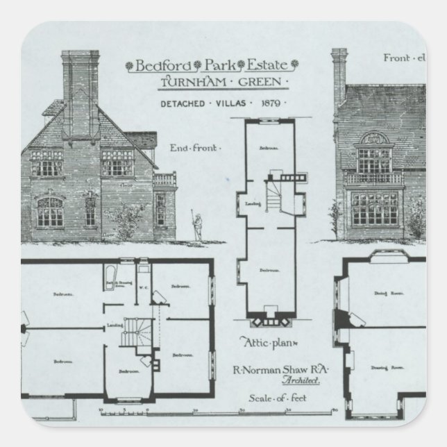 Sticker Carré Bedford Park Estate (Devant)