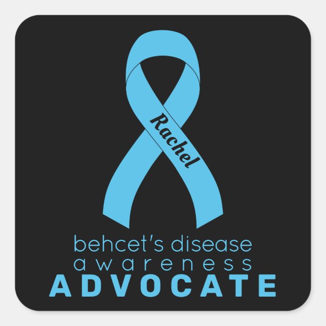 Sticker Carré Behcet's Disease Advocate Black (Devant)
