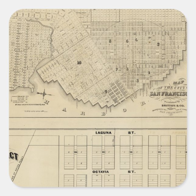 Sticker Carré Beideman Tract, San Francisco (Devant)