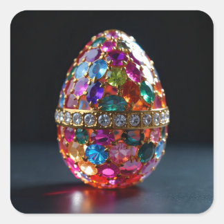 Sticker Carré Bejeweled Easter Egg
