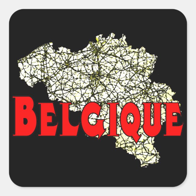 Sticker Carré Belgique (Devant)