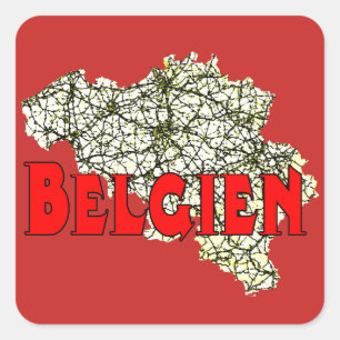 Sticker Carré Belgique