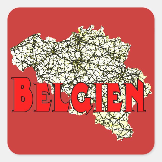 Sticker Carré Belgique (Devant)