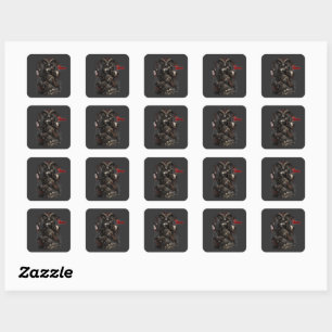 Sticker Carré Bélier — Le Messager Cornu
