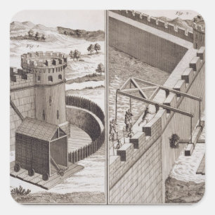 Sticker Carré Béliers romains batteurs, de l'Encyclopédie des S