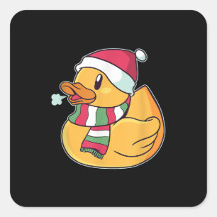 Sticker Carré Belle Canard de canard Noël
