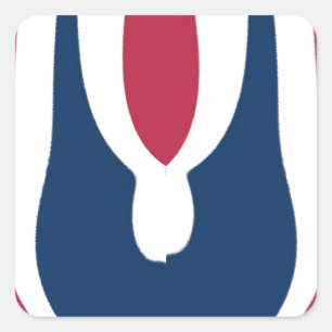 Sticker Carré Belle couleur rouge, blanc, bleu texture Abstraite