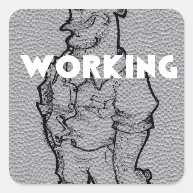 Sticker Carré Belle croquis au crayon Extraordinaire : Heures su (Devant)