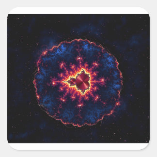 Sticker Carré Belle fractale de Mandelbrot manipulée