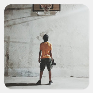 Sticker Carré Belle photographie de basket-ball