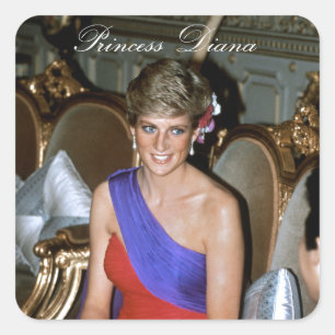 Sticker Carré Belle ! Princesse Diana Thaïlande 1988