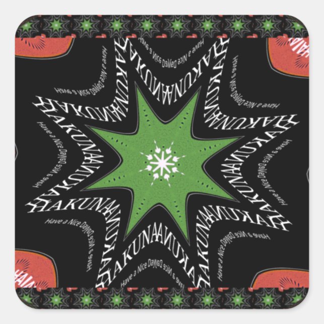 Sticker Carré Belle Whirling étoiles arrière - plan Imprimer vec (Devant)