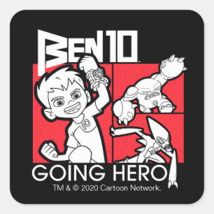 Sticker Carré Ben 10 Going Hero