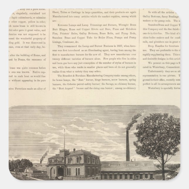 Sticker Carré Benedict et Burnham (Devant)