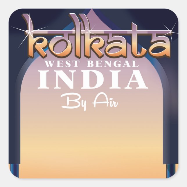 Sticker Carré Bengaluru, Inde poster voyage (Devant)