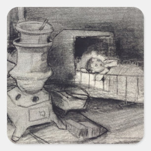 Sticker Carré Berceau de Vincent van Gogh  