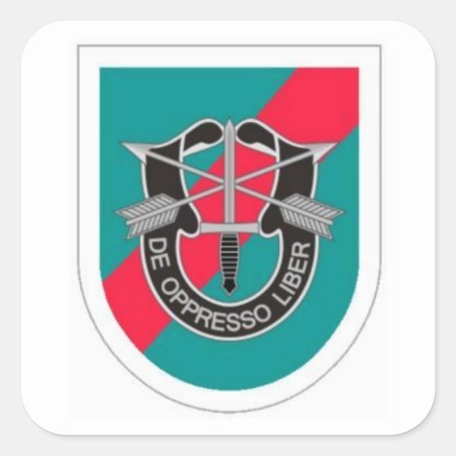 STICKER CARRÉ BERET FLASH/DUI 20E GROUPE DES FORCES SPÉCIALES ST (Devant)