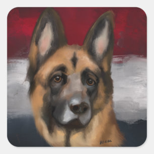 Sticker Carré Berger Allemand      