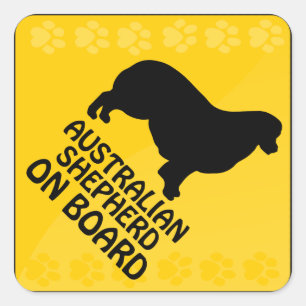 Sticker Carré Berger australien Xing