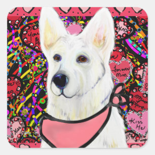 Sticker Carré Berger Blanc Suisse