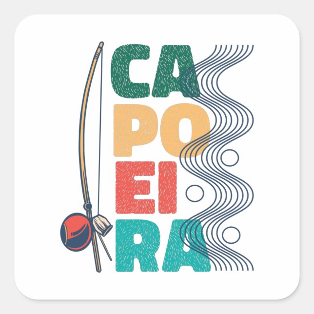 STICKER CARRÉ BERIMBAU CAPOEIRA (Devant)