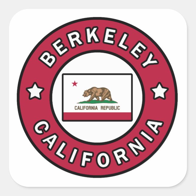 Sticker Carré Berkeley Californie (Devant)