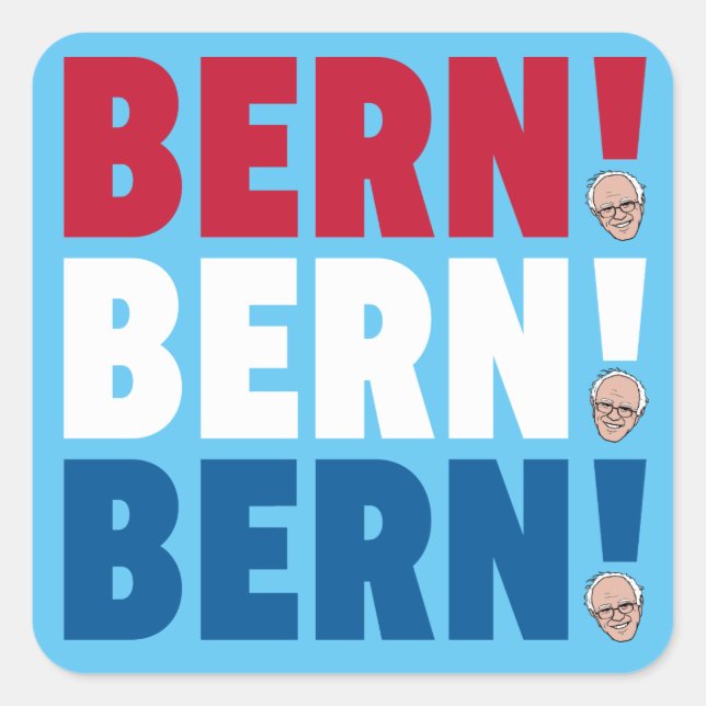 Sticker Carré Berne Berne Bern Bernie Sanders (Devant)
