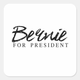 Sticker Carré Bernie pour le Président Signature