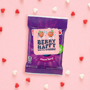 Sticker Carré Berry Happy We are Friends Fruit Snack Valentine