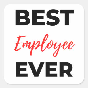 Sticker Carré Best Employee Ever 2