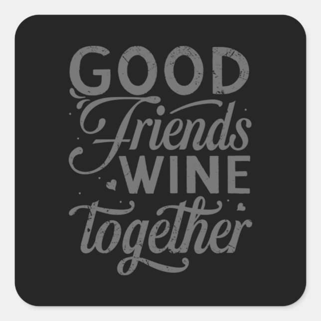 Sticker Carré Besties BFF Heart Best Friends Bestie (Devant)