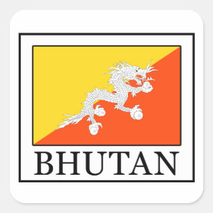 Sticker Carré Bhoutan
