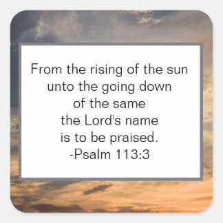 Sticker Carré Bible chrétienne Verse Psaumes