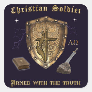Sticker Carré Bible Christian