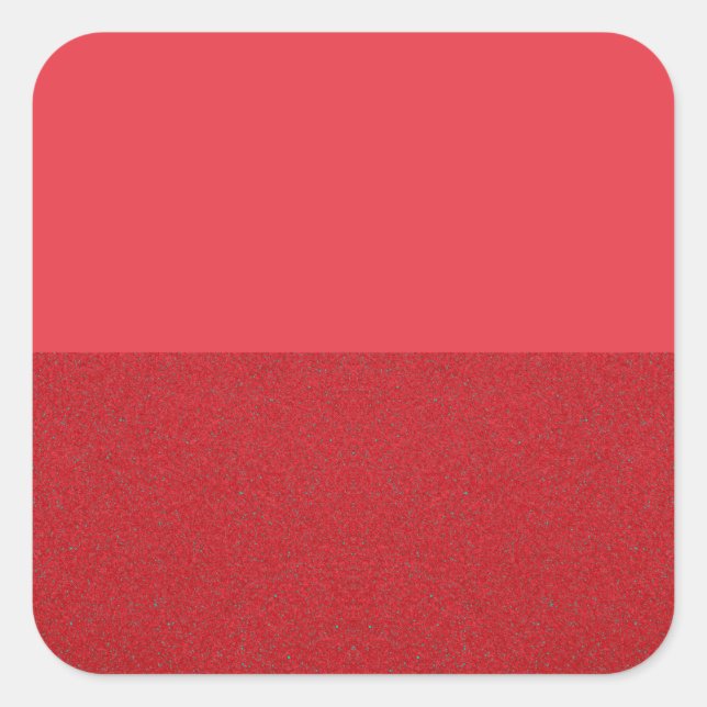 Sticker Carré bicolore rouge tomate - personnalisa (Devant)