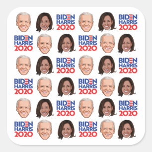 Sticker Carré Biden Harris / Joe et Kamala