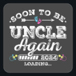 Sticker Carré Bientôt être oncle à nouveau 2024 Chargement<br><div class="desc">Bientôt être oncle de nouveau 2024 Chargement promu à l'oncle Funny Crew Graphic design Cadeau Carré Stickers Collection classique.</div>