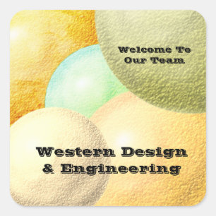 Sticker Carré Bienvenue À L'Appréciation Des Employés De Notre É