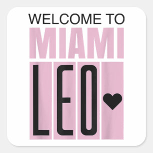 Sticker Carré Bienvenue à Miami Leo 10 - GOAT