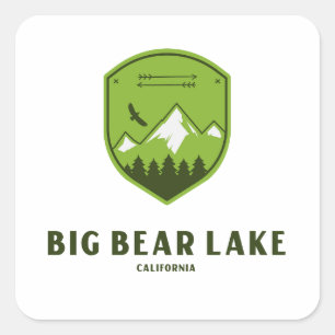 Sticker Carré Big Bear Lake - Californie