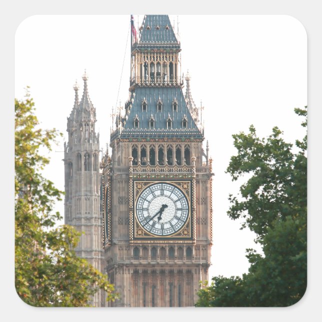 Sticker Carré Big Ben Londres Angleterre (Devant)