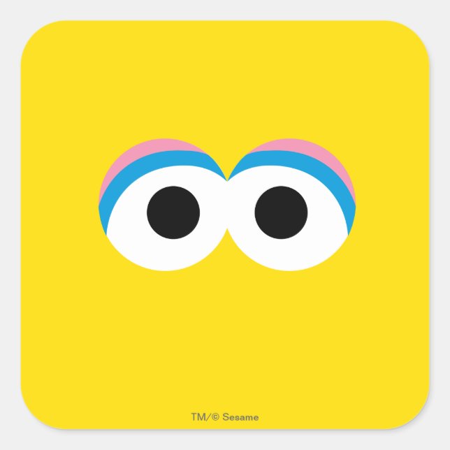 Sticker Carré Big Bird Big Face (Devant)