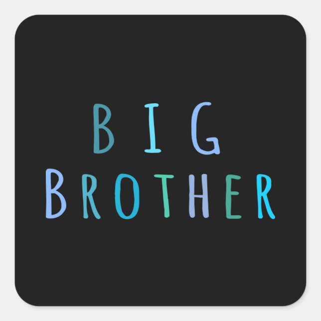 Sticker Carré Big Brother en bleu (Devant)