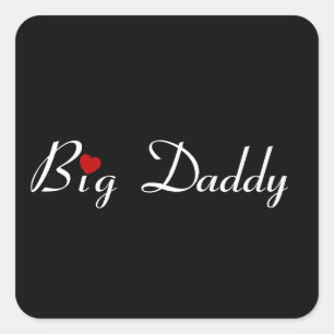 Sticker Carré Big Daddy avec Red Heart