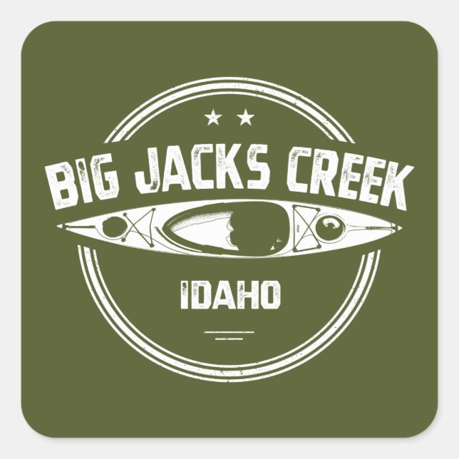 Sticker Carré Big Jacks Creek Wild Et Rivière Pittoresque Idaho  (Devant)