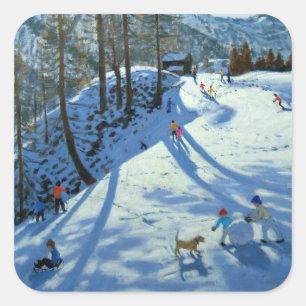 Sticker Carré Big Snowball Zermatt