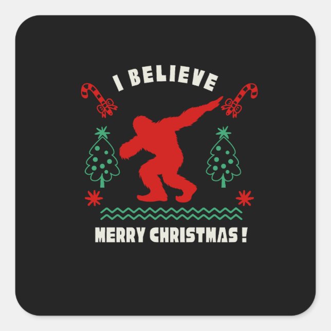 Sticker Carré Bigfoot : Ajou tez une touche sauvage à vo (Devant)