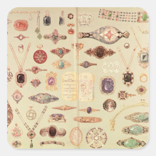 Sticker Carré Bijoux du "Catalogue Tiffany", 1890