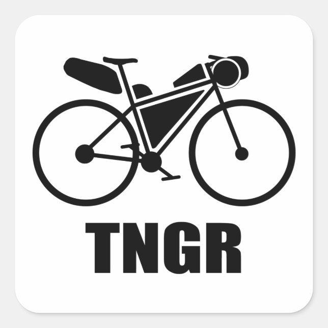 Sticker Carré Bikepacking de la course Trans-Géorgie Nord (Devant)
